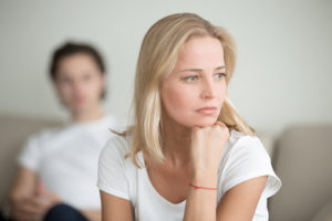 Image of woman contemplating divorce